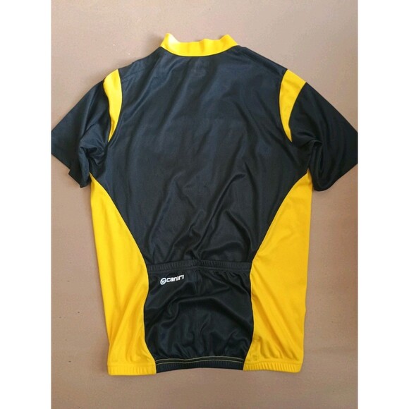 Canari Men's Medium Yellow Black Cycling Jersey Polyester - Picture 2 of 4